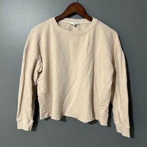 Joie Sweatshirt Womens Large Pink Loose Hem Casual Cozy Comfy *See Description